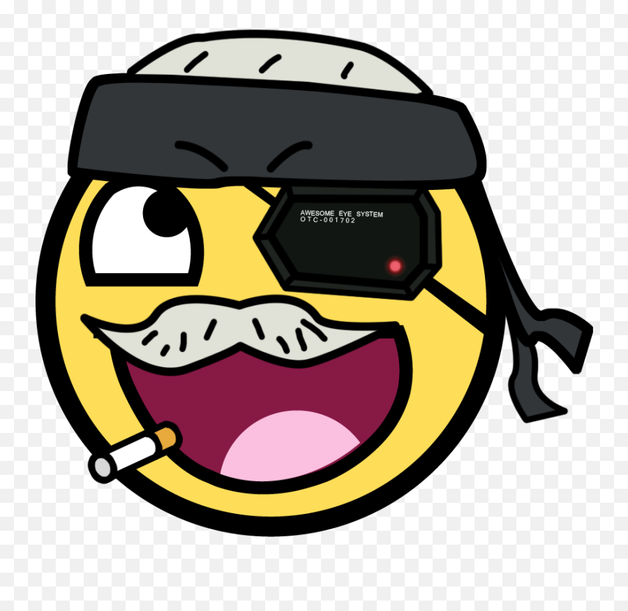 Epic Smiley Face - Metal Gear Solid Emoji,Awesome Face Emoji
