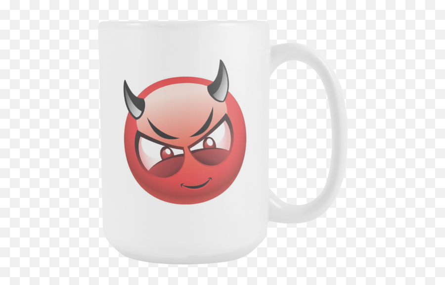 Download Devil Emoji 15oz Coffee Mug - Angry Red Smiley Face,Coffee Mug Emoji