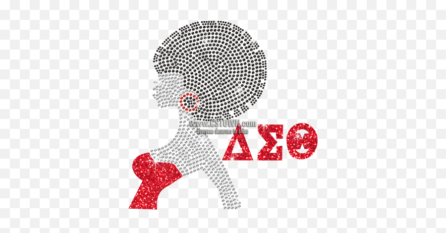 Glittering Delta Sigma Theta Girl Iron - Graphic Design Emoji,4th Of July Emoticons