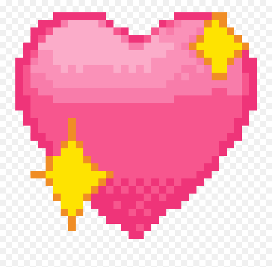 Heart Emoji Pixelart Pixel - Kawaii Pixel Heart Png,Emoji Pixel Art ...