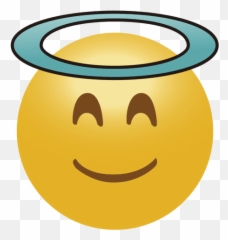 Emoticon Smiley Emoji Clip Art - Angel Png