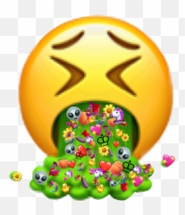 Puke Emoji Emojis Flowers Fantasy Face - Apple Emoji,Barfing Emoji