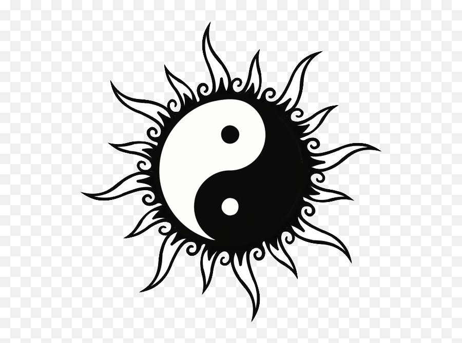 Sun And Moon Drawing Easy Free Download On Clipartmag - Simple Yin Yang Tattoo Designs Emoji,Black Sun Emoji