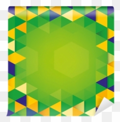 Brazil Vector Blue Yellow Abstract - Graphic Design Emoji