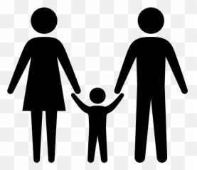 Clip Art - Silhouette Family Stick Figure Emoji
