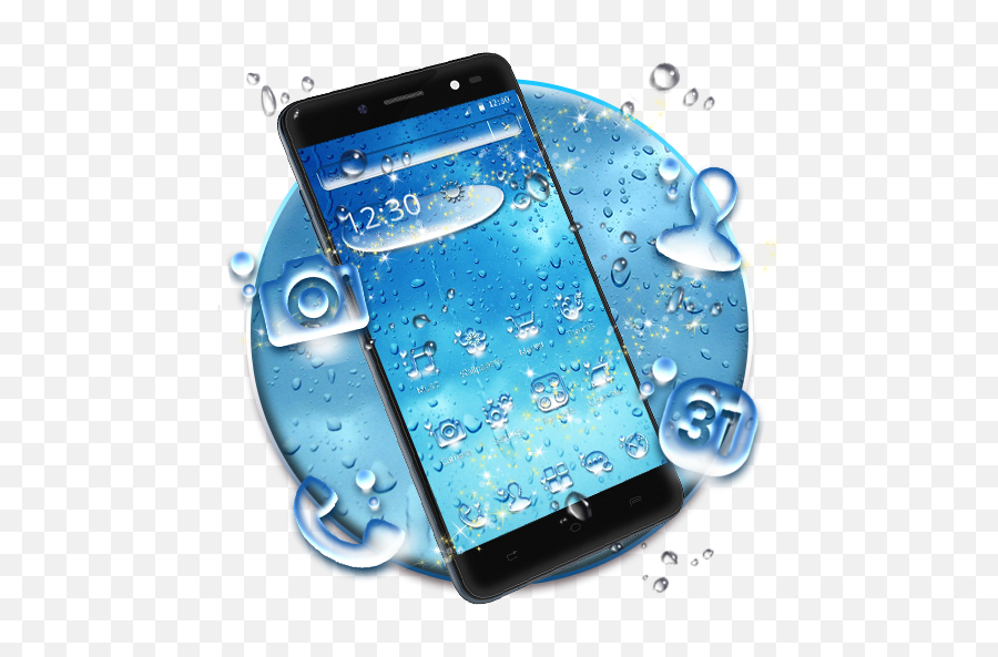 Blue Water Drops Themes - Apps On Google Play Camera Phone Emoji,Water Drops Emoji