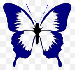 Blue Butterfly Png Svg Clip Art For - Black And White Butterfly Outline Emoji,Blue Butterfly Emoji