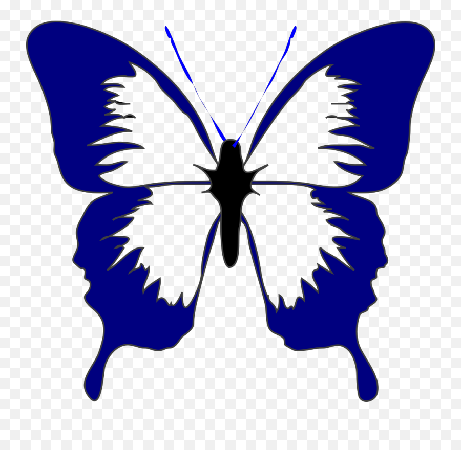 Blue Butterfly Png Svg Clip Art For - Black And White Butterfly Outline Emoji,Blue Butterfly Emoji