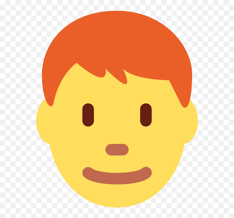 Red Hair Emoji Clipart - Transparent Cartoon Man Red Hair,Red Hair Emoji