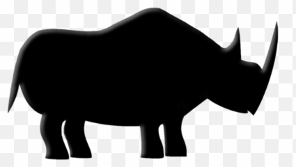 Black Rhino Clipart - Black Rhino Emoji,Rhino Emoji