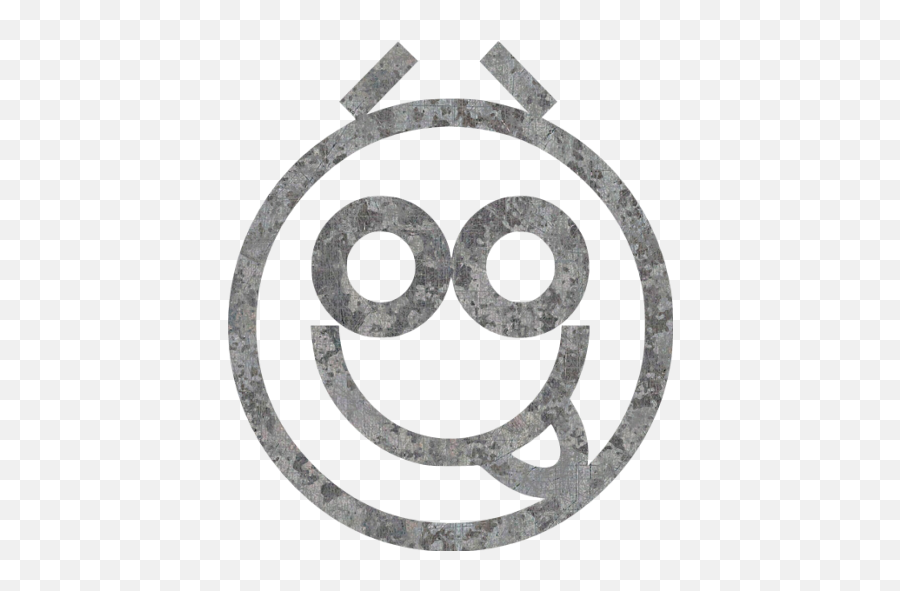 Eroded Metal Emoticon 20 Icon - Emblem Emoji,Metal Emoticon