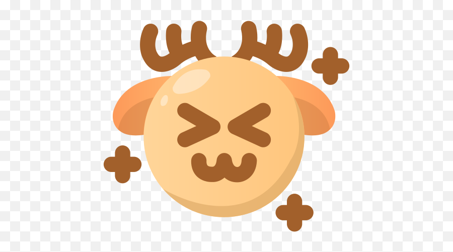 Happy - Deer Emoticon Emoji,Biscuit Emoji