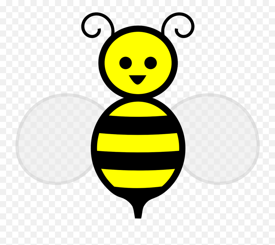 Honey Bee Stripes Wings Curly - Honey Bee Clip Art Emoji,Peach Emoji Png