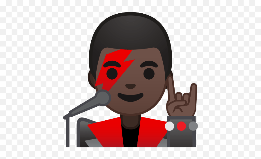 Man Singer Emoji With Dark Skin Tone Meaning And - Emoji Cantora,Deadpool Emoji