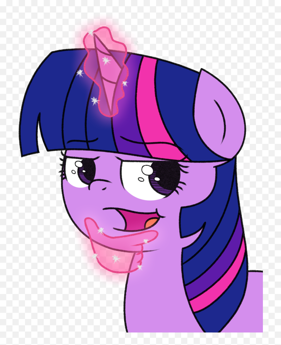 Sykobelle Emoji Female Glowing Horn - Mlp Twilight Sparkle Evil,Thinking Emoji Transparent Background