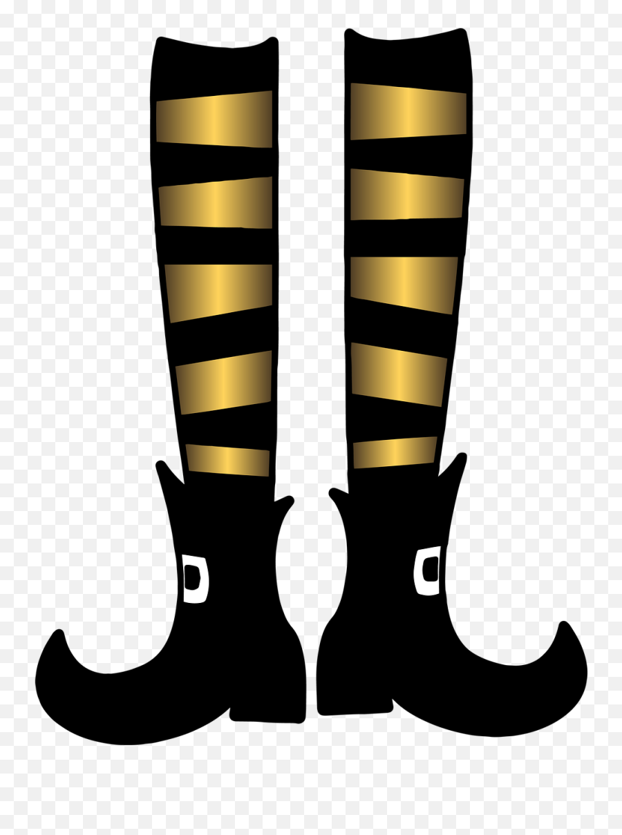 Halloween Witch Legs Witch Halloween - Cute Drawing Of Girl Kawaii Emoji,Cat Boots Emoji