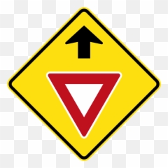 Australia Road Sign W3 - Give Way Ahead Emoji