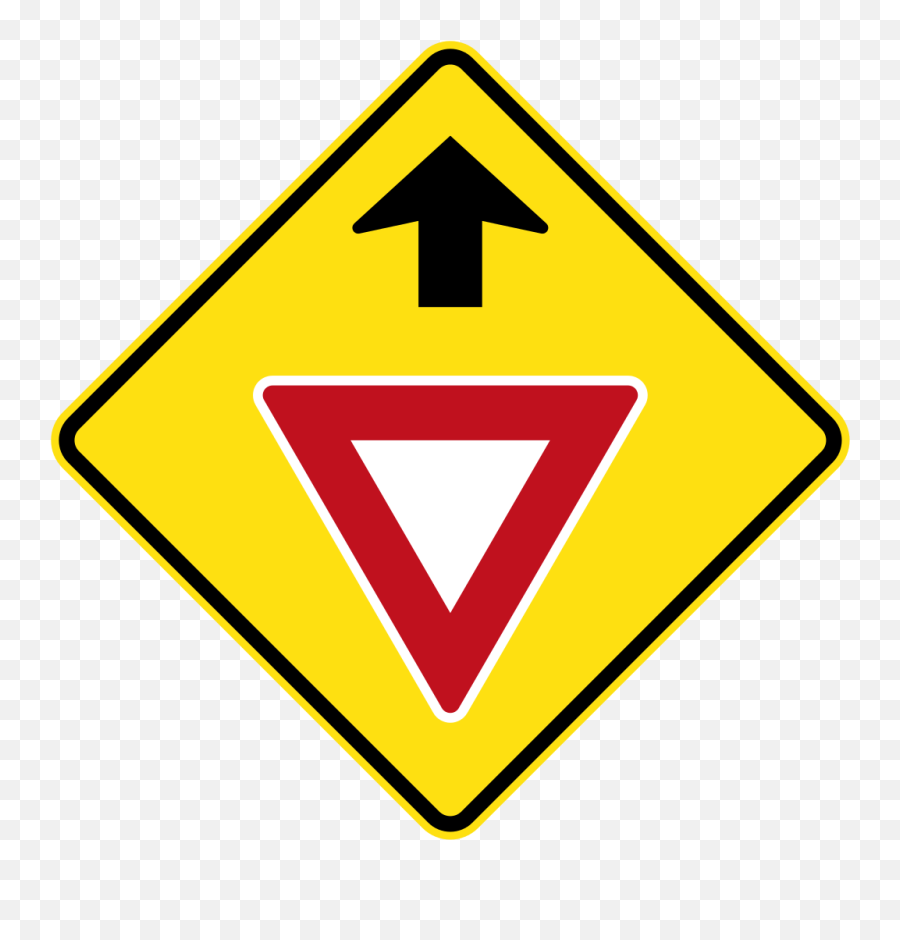 Australia Road Sign W3 - Give Way Sign Ahead Emoji,What Emoji Signs Mean