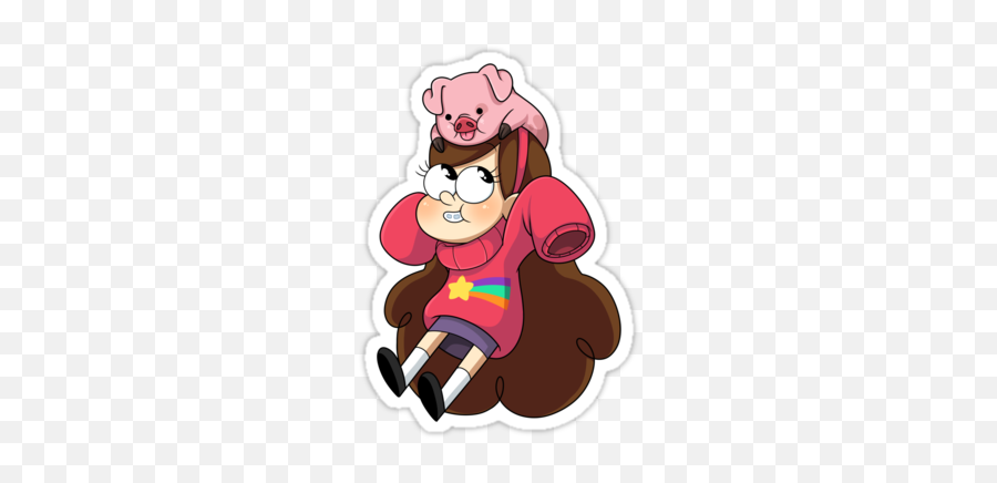 Gravity Falls - Mabel Stickers By Jimhiro Redbubble Gravity Falls Mabel Waddles Emoji,Grossed Out Emoji