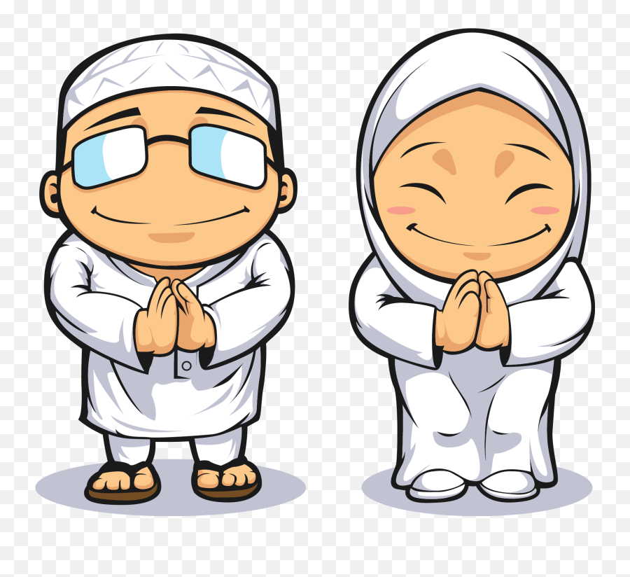 Download And Muslim Royalty - Free Vector Female Prayer Male Muslim Pray Vector Png Emoji,Prayer Emoticon
