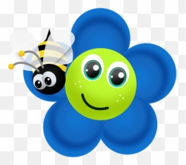 Bee Daisy Flower - Cartoon Emoji,Flower Emoticon
