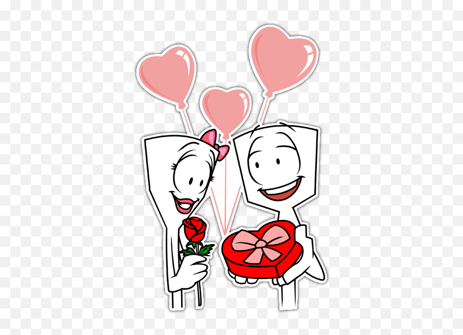 Love Stickers For Facebook And Social Media Platforms - Hike Love Sticker Png Emoji,Valentines Day Emoticons