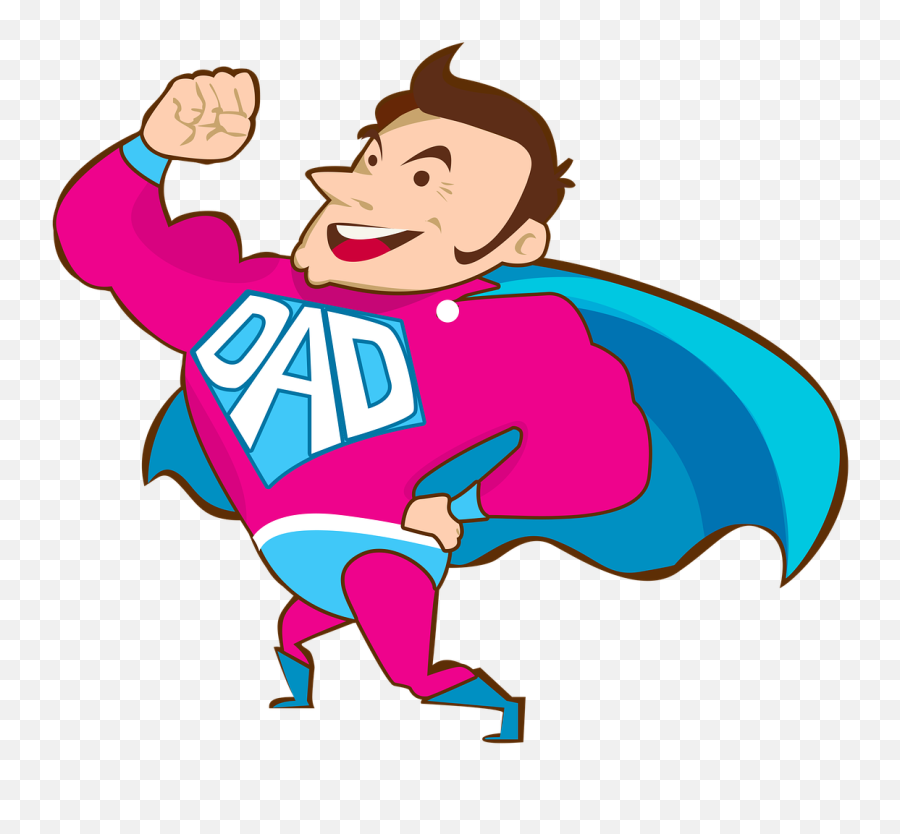 Dad Super Dad Vector Figure Png - Transparent Dad Clipart Emoji,Dance Emoticon
