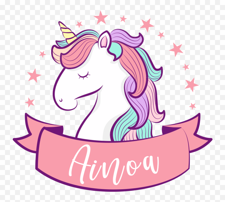Pink Unicorn With Name Illustration - National Logo Of Bangladesh Emoji,Boat Moon Emoji