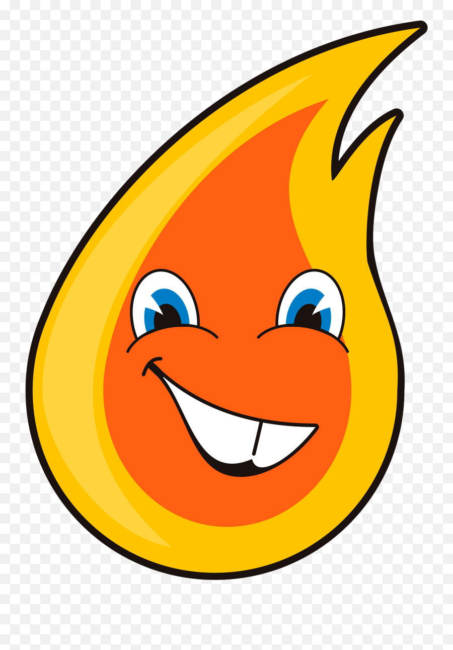 Cartoon Flame Clipart Free Download Transparent Png - Happy Emoji,Fire Emoticon