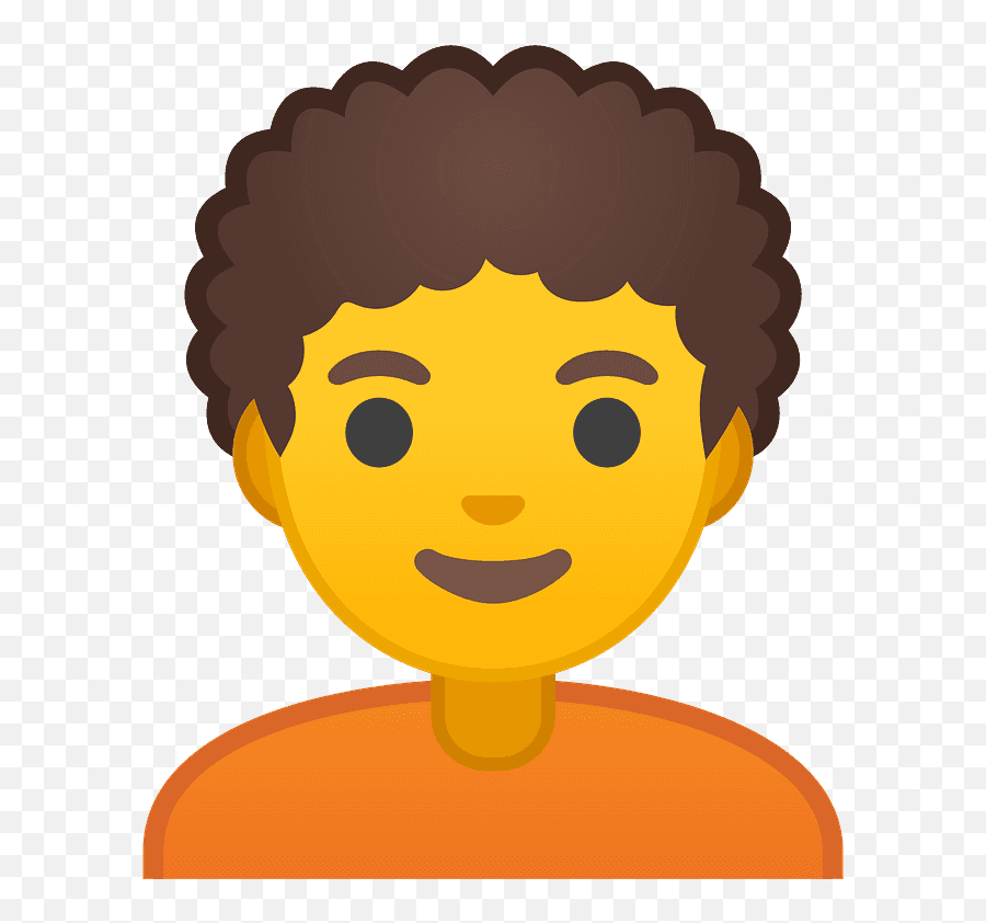 Curly Hair Emoji Clipart - Personas Con Pelo Rizado Dibujo,Gender Neutral Emoji