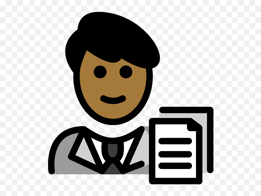 Man Office Worker Emoji Clipart - Emojis De Secretaria Ejecutiva,Lawyer Emoji