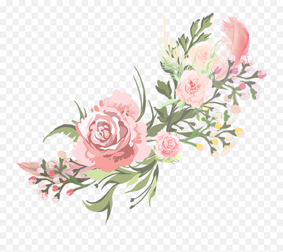 Flowers Flower Bouquet Leaves Sticker By Candace Kee - Hojas Flores Rosas Png Emoji,Bouquet Of Flowers Emoji
