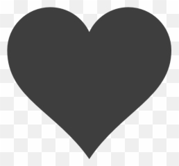 Free Grey Heart Png Download Clip Art - Black Emoji