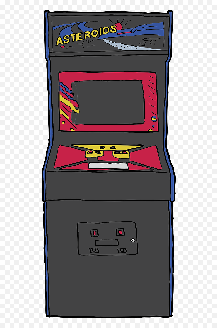 Arcade Video Game Asteroids Joystick Controller - Cartoon Arcade Game Emoji,Gaming Controller Emoji