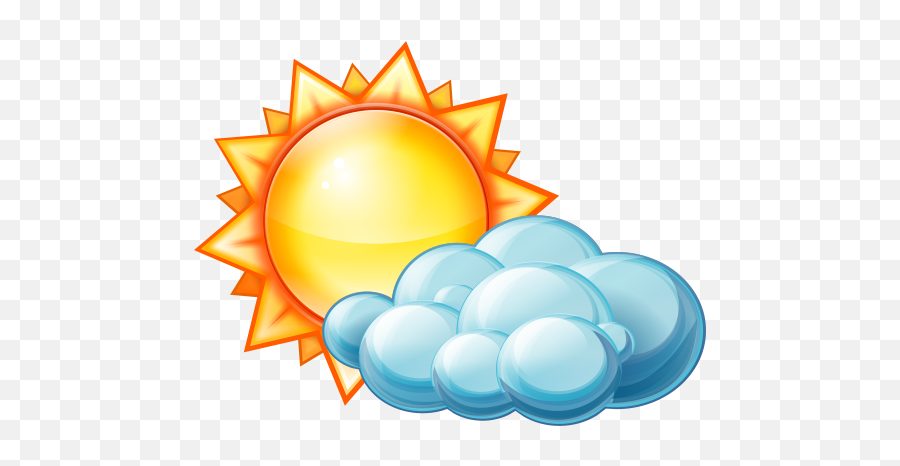 Partly Cloudy Day Icon - Partly Cloudy Icon Emoji,Cloudy Emoji
