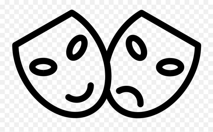 Drama Faces Png - Png Transparent Happy And Sad Mask Emoji,Emoticon Sad