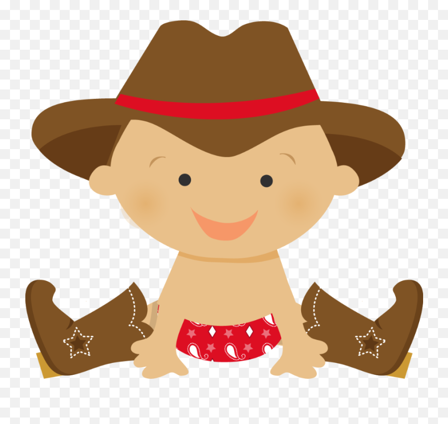 Cowboy Hat Clipart Themed - Baby Cowboy Boots Cartoon Emoji,Cowboys Emoji