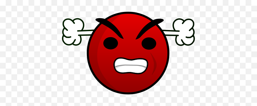 Mad Red Emoticon - Red Angry Face Emoticon Emoji,Emoticon
