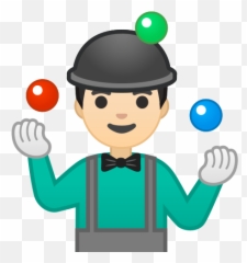 u200d Man Juggling Light Skin Tone Emoji -