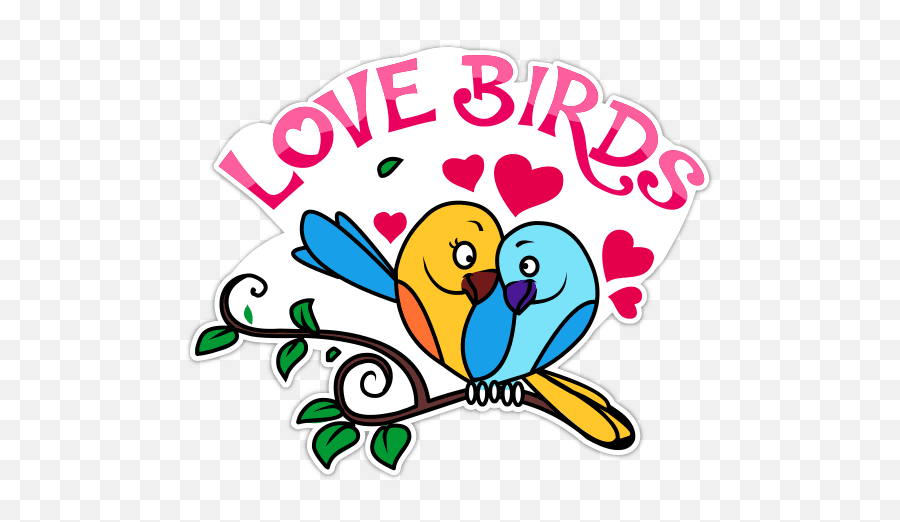 Love Stickers For Facebook And Social Media Platforms - Clip Art Emoji,Love Birds Emoji