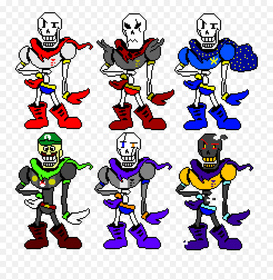 Undertale Papyrus Pixel Art Grid - Pixel Art Papyrus Emoji,Papyrus Emoji