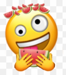 Emoji Emojis Watermelon Sticker - Crazy Face Emoji,Watermelon Emojis