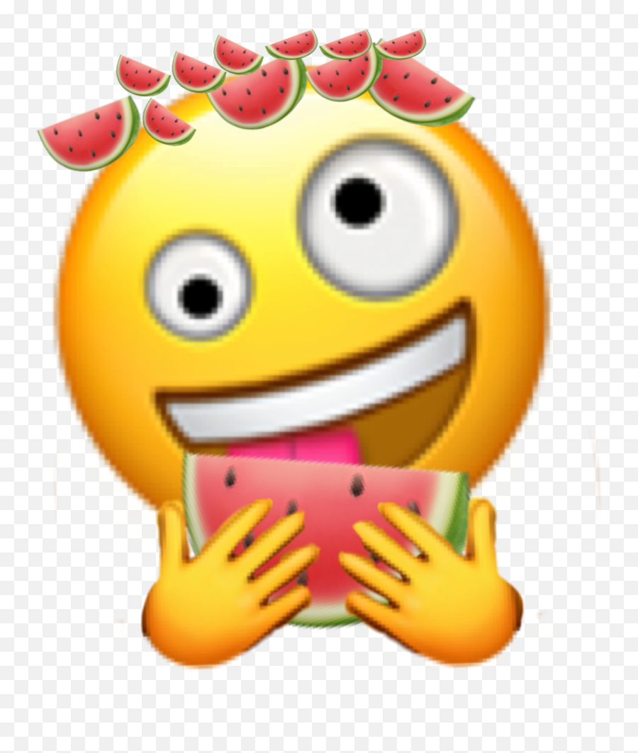 Emoji Emojis Watermelon Sticker - Crazy Face Emoji,Watermelon Emojis