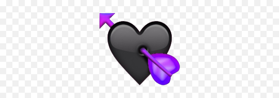 Image About Black In - Purple And Black Heart Emoji,Black Heart Emoji Png