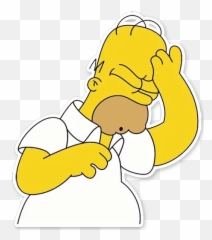 Homer Stickers Set For - Simpson Doh Transparent Emoji