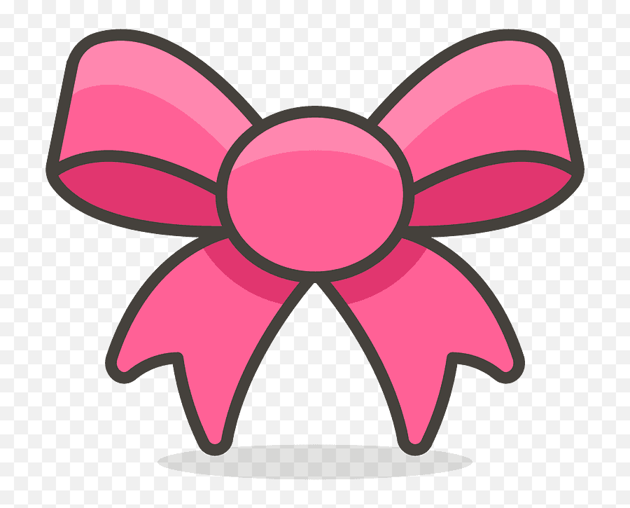 Ribbon Emoji Clipart - Icon,Pink Bow Emoji