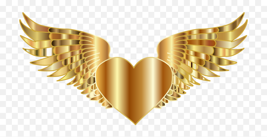 Download Free Png Golden Flying Heart - Heart Of Gold Clipart Emoji,Golden Heart Emoji