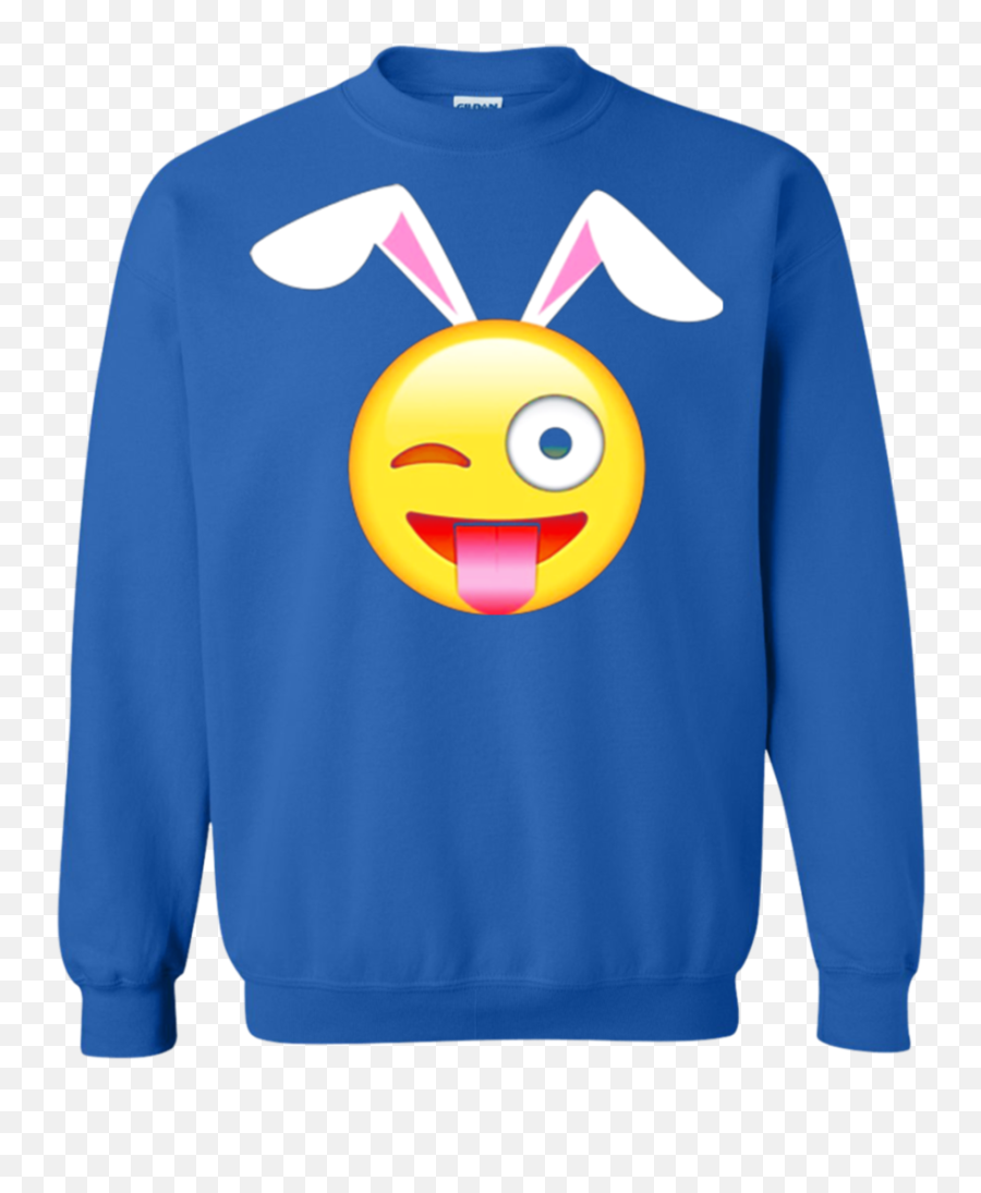 Download Tongue Out Winking Emoji Easter Bunny Ears Tee - Smiley,Easter Emoji