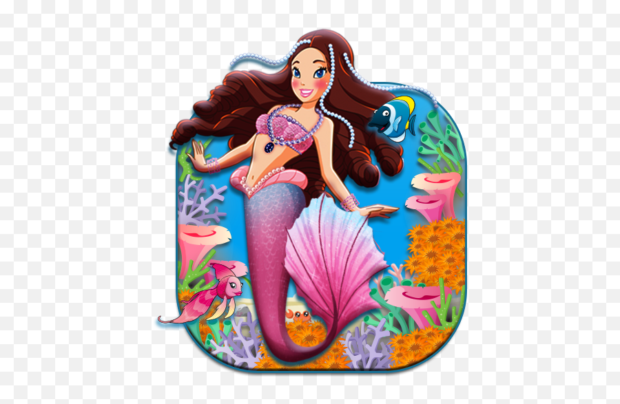 Fairy Mermaid Theme - Cartoon Emoji,Mermaid Emoji Android