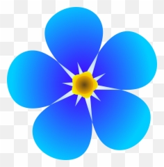 Blue Flower Png Download Free Clip Art - Spring Flower Clipart Emoji,Blue Flower Emoji